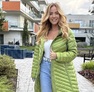 Kozy kabát fűzöld – Női átmeneti kabát – Innova Fashion